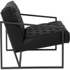 image:imageFlash Furniture Hercules Madison Series Bomber Jacket LeatherSoft Tufted Lounge Chair Tufted Retro Accent Chair for Living Room or Office BrownBlackBlack