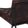 image:imageFlash Furniture Hercules Madison Series Bomber Jacket LeatherSoft Tufted Lounge Chair Tufted Retro Accent Chair for Living Room or Office BrownBlackBomber Jacket