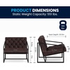 image:imageFlash Furniture Hercules Madison Series Bomber Jacket LeatherSoft Tufted Lounge Chair Tufted Retro Accent Chair for Living Room or Office BrownBlackBomber Jacket