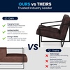 image:imageFlash Furniture Hercules Madison Series Bomber Jacket LeatherSoft Tufted Lounge Chair Tufted Retro Accent Chair for Living Room or Office BrownBlackBomber Jacket