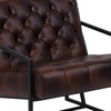image:imageFlash Furniture Hercules Madison Series Bomber Jacket LeatherSoft Tufted Lounge Chair Tufted Retro Accent Chair for Living Room or Office BrownBlackBomber Jacket