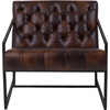 image:imageFlash Furniture Hercules Madison Series Bomber Jacket LeatherSoft Tufted Lounge Chair Tufted Retro Accent Chair for Living Room or Office BrownBlackBomber Jacket