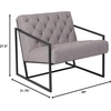 image:imageFlash Furniture Hercules Madison Series Bomber Jacket LeatherSoft Tufted Lounge Chair Tufted Retro Accent Chair for Living Room or Office BrownBlackRetro Light Gray