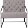 image:imageFlash Furniture Hercules Madison Series Bomber Jacket LeatherSoft Tufted Lounge Chair Tufted Retro Accent Chair for Living Room or Office BrownBlackRetro Light Gray