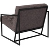 image:imageFlash Furniture Hercules Madison Series Bomber Jacket LeatherSoft Tufted Lounge Chair Tufted Retro Accent Chair for Living Room or Office BrownBlackRetro Gray