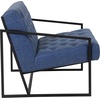 image:imageFlash Furniture Hercules Madison Series Bomber Jacket LeatherSoft Tufted Lounge Chair Tufted Retro Accent Chair for Living Room or Office BrownBlackRetro Blue