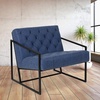 image:imageFlash Furniture Hercules Madison Series Bomber Jacket LeatherSoft Tufted Lounge Chair Tufted Retro Accent Chair for Living Room or Office BrownBlackRetro Blue