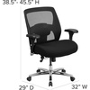image:imageFlash Furniture Hercules Series Big amp Tall Swivel Office and Gaming Chair Ergonomic Mesh Office Chair with Padded Seat and Ratchet Back Black
