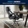 image:imageFlash Furniture Hercules Series HighBack Swivel LeatherSoft Office Chair Ergonomic Executive Chair with Headrest and Adjustable Height BlackBlack