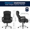 image:imageFlash Furniture Hercules Series HighBack Swivel LeatherSoft Office Chair Ergonomic Executive Chair with Headrest and Adjustable Height BlackBlack