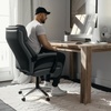 image:imageFlash Furniture Hercules Series HighBack Swivel LeatherSoft Office Chair Ergonomic Executive Chair with Headrest and Adjustable Height BlackBlack