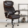image:imageFlash Furniture Hercules Series HighBack Swivel LeatherSoft Office Chair Ergonomic Executive Chair with Headrest and Adjustable Height BlackBrown