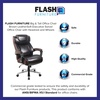 image:imageFlash Furniture Hercules Series HighBack Swivel LeatherSoft Office Chair Ergonomic Executive Chair with Headrest and Adjustable Height BlackBrown