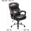 image:imageFlash Furniture Hercules Series HighBack Swivel LeatherSoft Office Chair Ergonomic Executive Chair with Headrest and Adjustable Height BlackBrown
