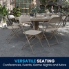 image:imageFlash Furniture Hercules Series Plastic Folding Chair Brown  10 Pack 650LB Weight Capacity Comfortable Event ChairLightweight Folding ChairBeige
