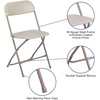 image:imageFlash Furniture Hercules Series Plastic Folding Chair Brown  10 Pack 650LB Weight Capacity Comfortable Event ChairLightweight Folding ChairBeige