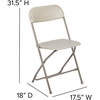image:imageFlash Furniture Hercules Series Plastic Folding Chair Brown  10 Pack 650LB Weight Capacity Comfortable Event ChairLightweight Folding ChairBeige