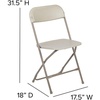 image:imageFlash Furniture Hercules Series Plastic Folding Chair Brown  10 Pack 650LB Weight Capacity Comfortable Event ChairLightweight Folding ChairBeige