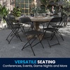 image:imageFlash Furniture Hercules Series Plastic Folding Chair Brown  10 Pack 650LB Weight Capacity Comfortable Event ChairLightweight Folding ChairBlack