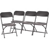image:imageFlash Furniture Hercules Series Plastic Folding Chair Brown  10 Pack 650LB Weight Capacity Comfortable Event ChairLightweight Folding ChairBlack