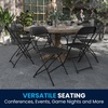 image:imageFlash Furniture Hercules Series Plastic Folding Chair Brown  10 Pack 650LB Weight Capacity Comfortable Event ChairLightweight Folding ChairBlack