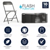 image:imageFlash Furniture Hercules Series Plastic Folding Chair Brown  10 Pack 650LB Weight Capacity Comfortable Event ChairLightweight Folding ChairBlack