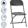 image:imageFlash Furniture Hercules Series Plastic Folding Chair Brown  10 Pack 650LB Weight Capacity Comfortable Event ChairLightweight Folding ChairBlack
