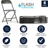 image:imageFlash Furniture Hercules Series Plastic Folding Chair Brown  10 Pack 650LB Weight Capacity Comfortable Event ChairLightweight Folding ChairBlack