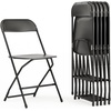 image:imageFlash Furniture Hercules Series Plastic Folding Chair Brown  10 Pack 650LB Weight Capacity Comfortable Event ChairLightweight Folding ChairBlack