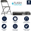 image:imageFlash Furniture Hercules Series Plastic Folding Chair Brown  10 Pack 650LB Weight Capacity Comfortable Event ChairLightweight Folding ChairBlack