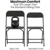 image:imageFlash Furniture Hercules Series Plastic Folding Chair Brown  10 Pack 650LB Weight Capacity Comfortable Event ChairLightweight Folding ChairBlack
