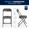 image:imageFlash Furniture Hercules Series Plastic Folding Chair Brown  10 Pack 650LB Weight Capacity Comfortable Event ChairLightweight Folding ChairBlack
