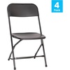 image:imageFlash Furniture Hercules Series Plastic Folding Chair Brown  10 Pack 650LB Weight Capacity Comfortable Event ChairLightweight Folding ChairBlack