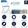 image:imageFlash Furniture Hercules Series Plastic Folding Chair Brown  10 Pack 650LB Weight Capacity Comfortable Event ChairLightweight Folding ChairBlue