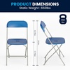 image:imageFlash Furniture Hercules Series Plastic Folding Chair Brown  10 Pack 650LB Weight Capacity Comfortable Event ChairLightweight Folding ChairBlue