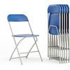 image:imageFlash Furniture Hercules Series Plastic Folding Chair Brown  10 Pack 650LB Weight Capacity Comfortable Event ChairLightweight Folding ChairBlue
