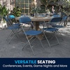 image:imageFlash Furniture Hercules Series Plastic Folding Chair Brown  10 Pack 650LB Weight Capacity Comfortable Event ChairLightweight Folding ChairBlue