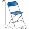 image:imageFlash Furniture Hercules Series Plastic Folding Chair Brown  10 Pack 650LB Weight Capacity Comfortable Event ChairLightweight Folding ChairBlue