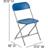 image:imageFlash Furniture Hercules Series Plastic Folding Chair Brown  10 Pack 650LB Weight Capacity Comfortable Event ChairLightweight Folding ChairBlue