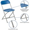 image:imageFlash Furniture Hercules Series Plastic Folding Chair Brown  10 Pack 650LB Weight Capacity Comfortable Event ChairLightweight Folding ChairBlue