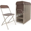 image:imageFlash Furniture Hercules Series Plastic Folding Chair Brown  10 Pack 650LB Weight Capacity Comfortable Event ChairLightweight Folding ChairBrown