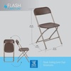 image:imageFlash Furniture Hercules Series Plastic Folding Chair Brown  10 Pack 650LB Weight Capacity Comfortable Event ChairLightweight Folding ChairBrown