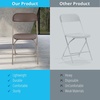 image:imageFlash Furniture Hercules Series Plastic Folding Chair Brown  10 Pack 650LB Weight Capacity Comfortable Event ChairLightweight Folding ChairBrown