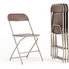 image:imageFlash Furniture Hercules Series Plastic Folding Chair Brown  10 Pack 650LB Weight Capacity Comfortable Event ChairLightweight Folding ChairBrown