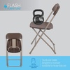 image:imageFlash Furniture Hercules Series Plastic Folding Chair Brown  10 Pack 650LB Weight Capacity Comfortable Event ChairLightweight Folding ChairBrown