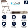 image:imageFlash Furniture Hercules Series Plastic Folding Chair Brown  10 Pack 650LB Weight Capacity Comfortable Event ChairLightweight Folding ChairBrown