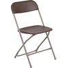 image:imageFlash Furniture Hercules Series Plastic Folding Chair Brown  10 Pack 650LB Weight Capacity Comfortable Event ChairLightweight Folding ChairBrown