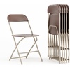 image:imageFlash Furniture Hercules Series Plastic Folding Chair Brown  10 Pack 650LB Weight Capacity Comfortable Event ChairLightweight Folding ChairBrown