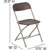 image:imageFlash Furniture Hercules Series Plastic Folding Chair Brown  10 Pack 650LB Weight Capacity Comfortable Event ChairLightweight Folding ChairBrown