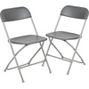 image:imageFlash Furniture Hercules Series Plastic Folding Chair Brown  10 Pack 650LB Weight Capacity Comfortable Event ChairLightweight Folding ChairGrey